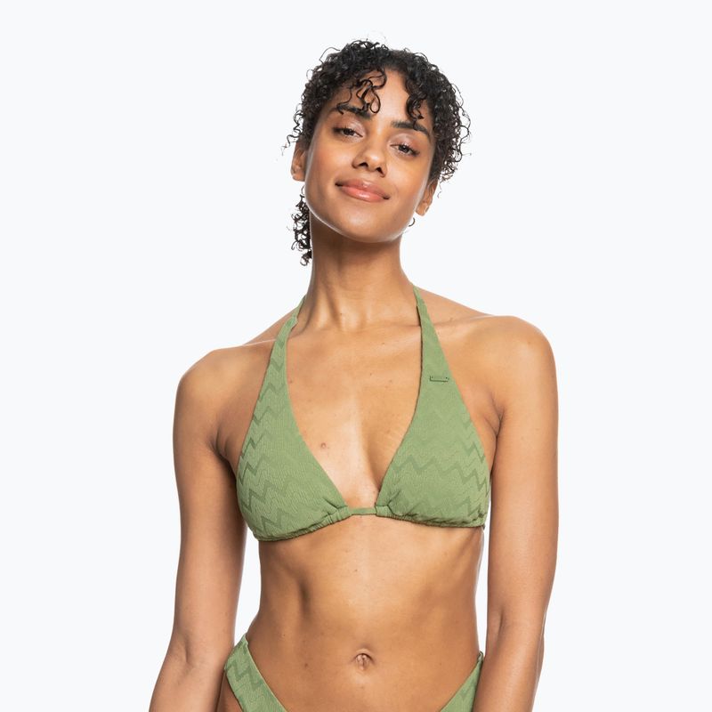 ROXY Current Coolness Top costume da bagno a triangolo allungato verde loden 4