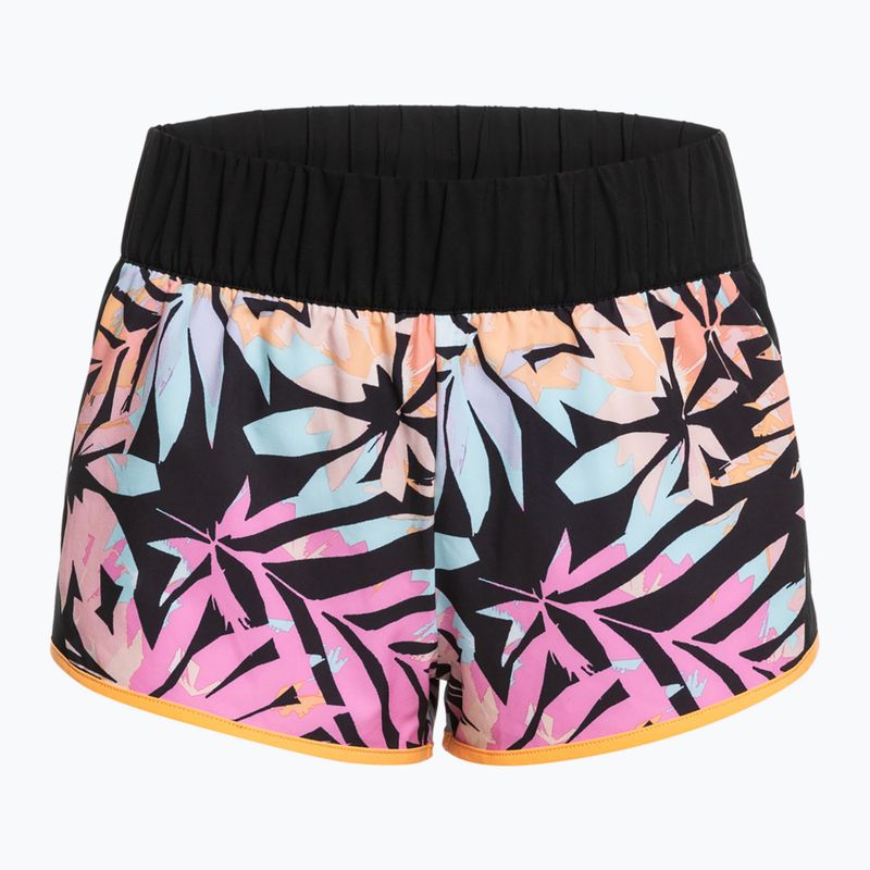 Pantaloncini da bagno donna ROXY Active antracite zebra jungle