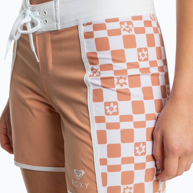 Pantaloncini da bagno da donna ROXY Scatola di fiori di sughero stampata da 5 pollici 5