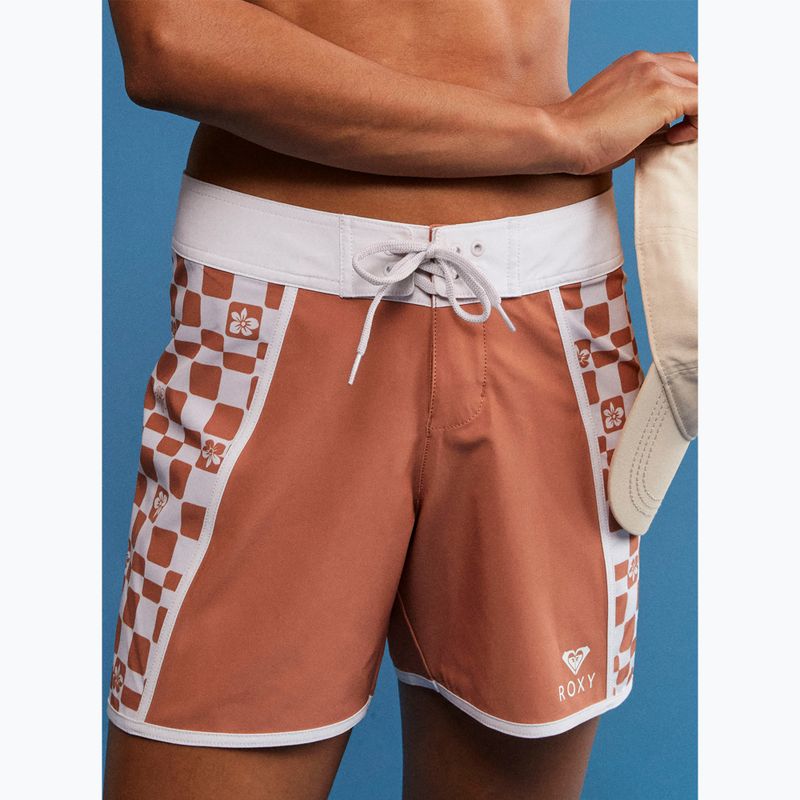 Pantaloncini da bagno da donna ROXY Scatola di fiori di sughero stampata da 5 pollici 7