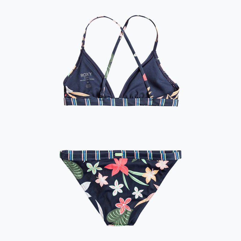 Costume da bagno a due pezzi per bambini ROXY Vacay For Life Athletic Set mood indigo alma swim 5