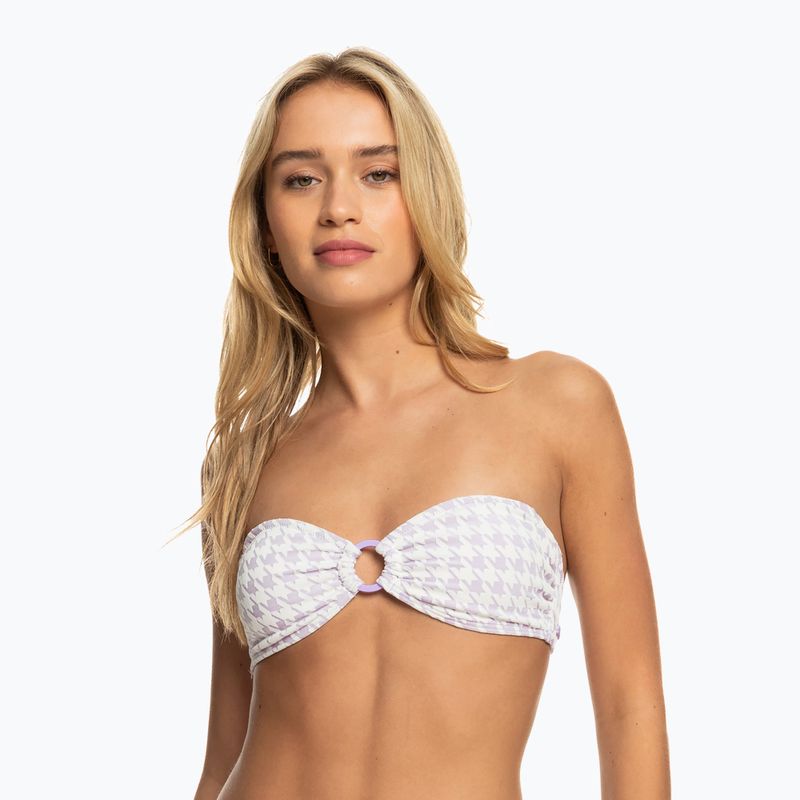 ROXY Check It Top a fascia per costumi da bagno rosa viola 4