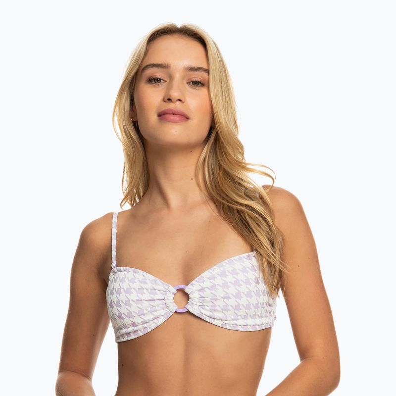 ROXY Check It Top a fascia per costumi da bagno rosa viola 5