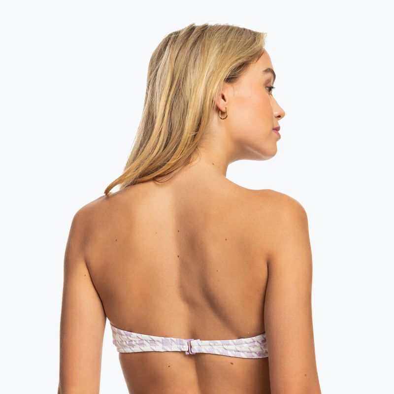 ROXY Check It Top a fascia per costumi da bagno rosa viola 7