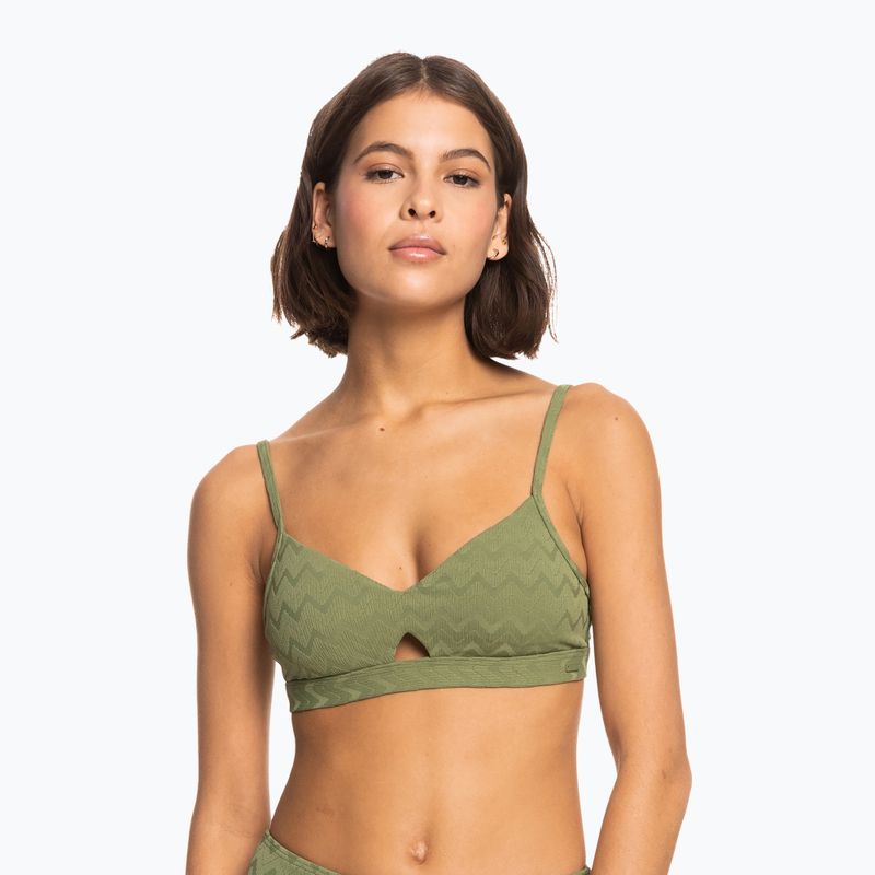 ROXY Current Coolness Bralette top da bagno verde loden 4