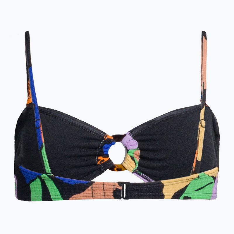 ROXY Color Jam Bandeau top costume da bagno antracite flower jammin 2