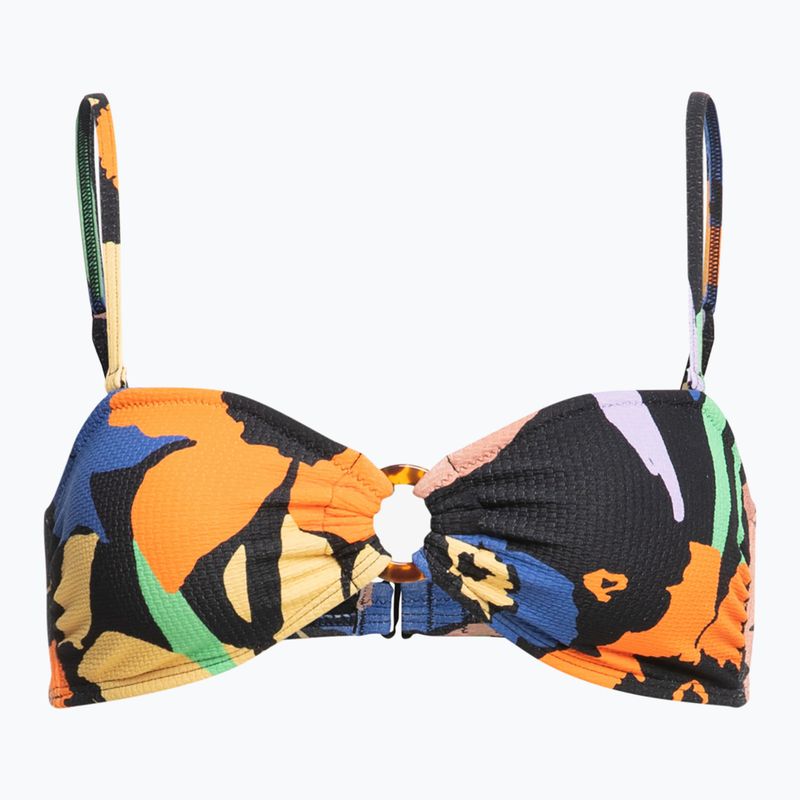 ROXY Color Jam Bandeau top costume da bagno antracite flower jammin 4