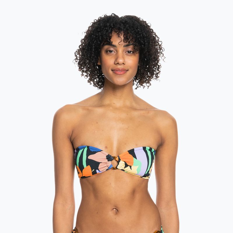 ROXY Color Jam Bandeau top costume da bagno antracite flower jammin 5