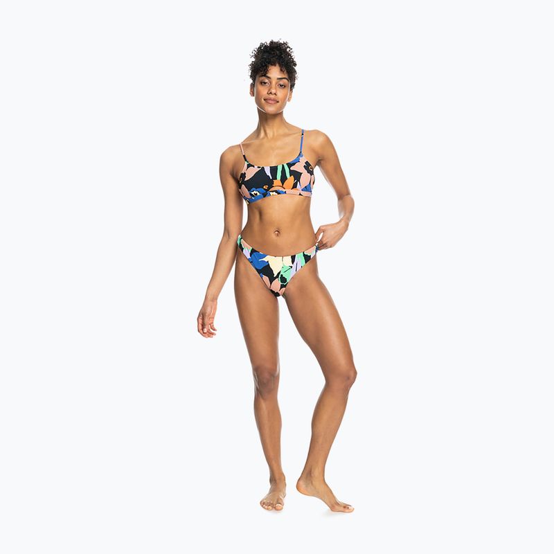 ROXY Color Jam Cheeky antracite, slip del costume da bagno a fiorellini 5