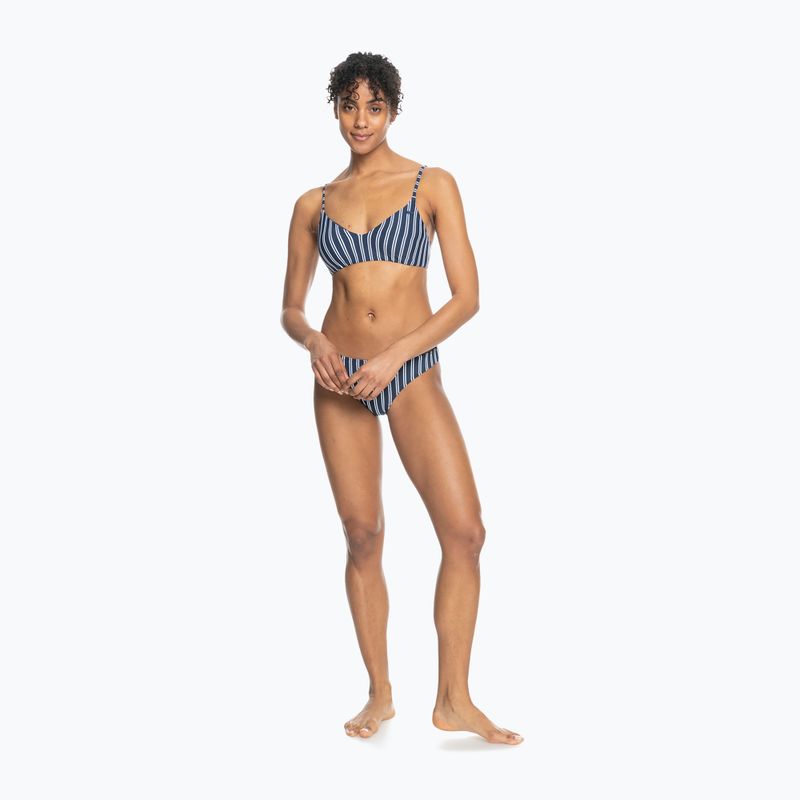 ROXY Into The Sun Athletic Triangle swimsuit top mood indigo novela stripe vert 3