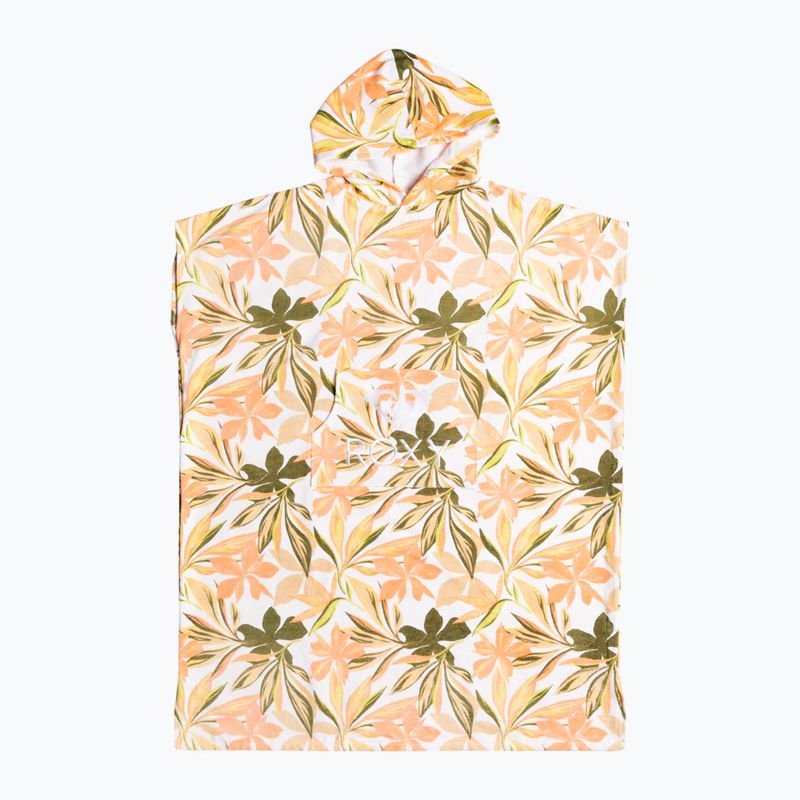 Poncho donna ROXY Stay Magical stampato bianco brillante sottilmente salato mult.