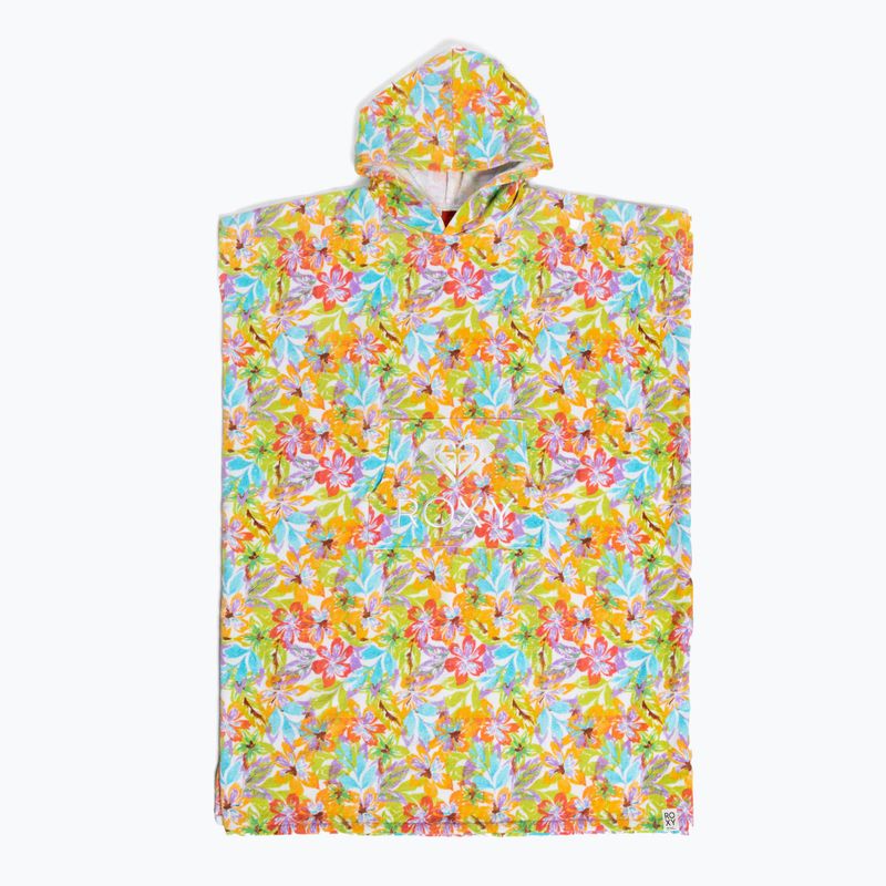 Poncho donna ROXY Stay Magical stampato bianco neve pualani combo