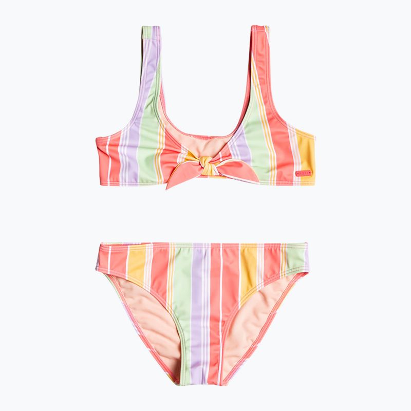 Costume da bagno a due pezzi per bambini ROXY Ocean Treasure Bralette Set sunkissed coral salty sunset 5