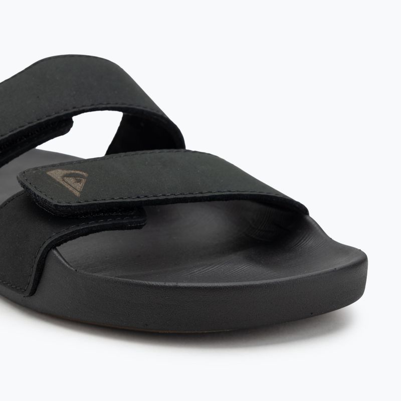 Quiksilver Uomo Rivi Leather Double Adjust infradito nero 1 7