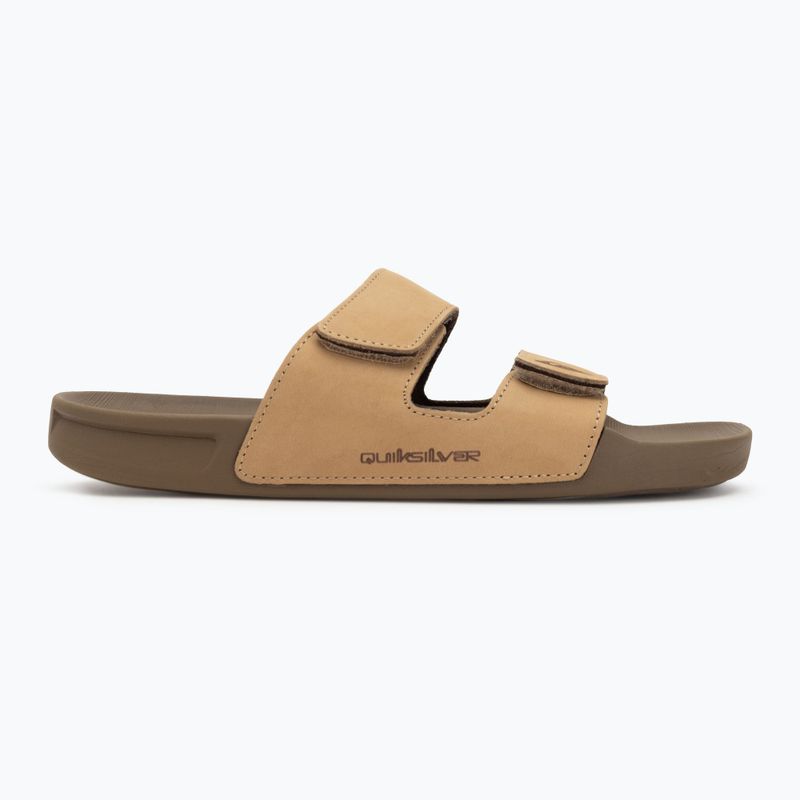 Quiksilver uomo Rivi Leather Double Adjust infradito tan 1 2