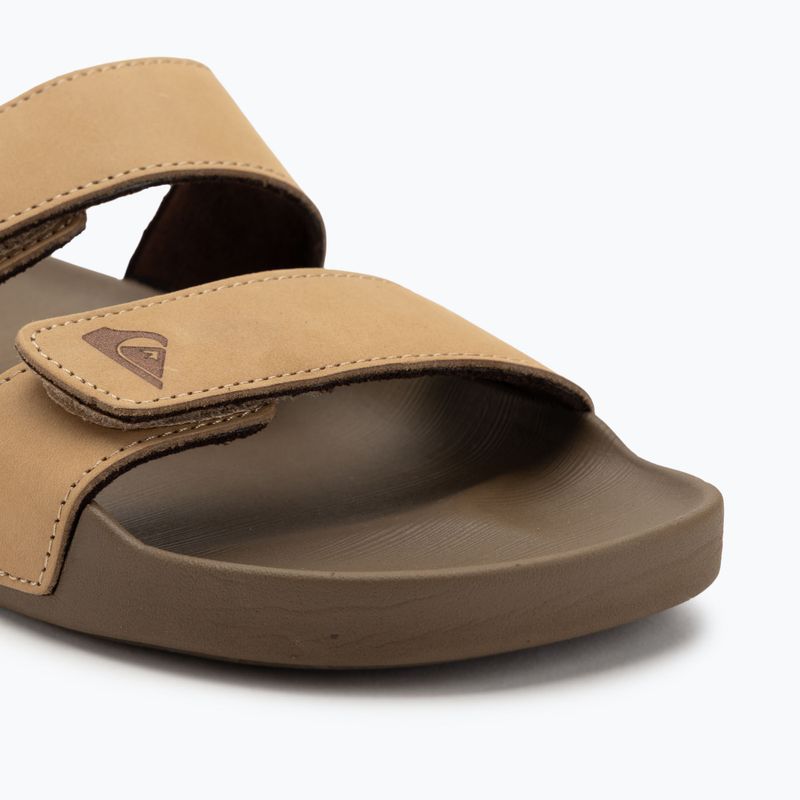 Quiksilver uomo Rivi Leather Double Adjust infradito tan 1 7