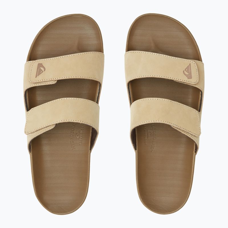 Quiksilver uomo Rivi Leather Double Adjust infradito tan 1 2
