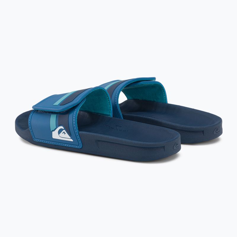 Quiksilver Rivi Slide Adjust blu/blu/verde infradito da uomo 3