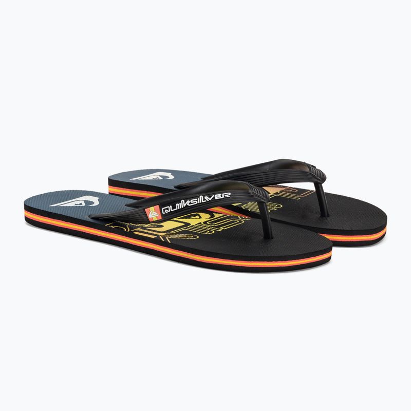 Infradito Quiksilver Molokai Wordblock uomo nero/nero/arancio 4