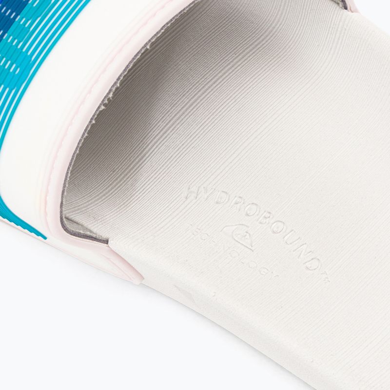 Infradito Quiksilver Rivi Wordmark Slide uomo bianco/blu/blu 8