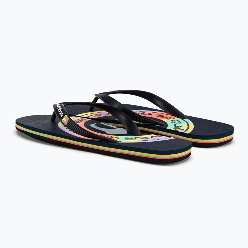 Infradito Quiksilver Molokai Art blu/blu/arancio da uomo 3