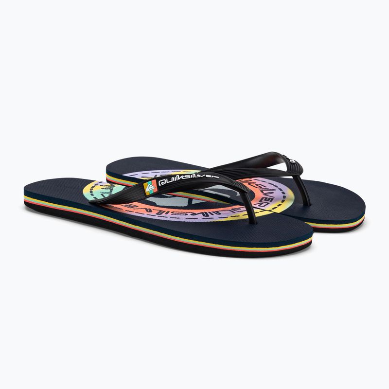 Infradito Quiksilver Molokai Art blu/blu/arancio da uomo 4