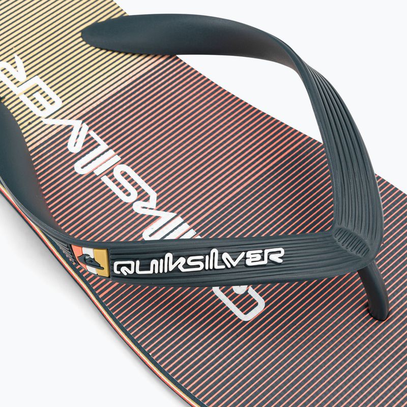 Quiksilver Molokai Massive grigio/arancio/grigio infradito da uomo 7