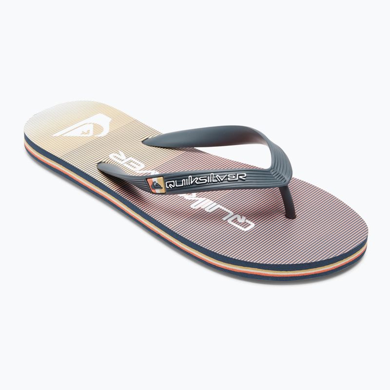 Quiksilver Molokai Massive grigio/arancio/grigio infradito da uomo 9