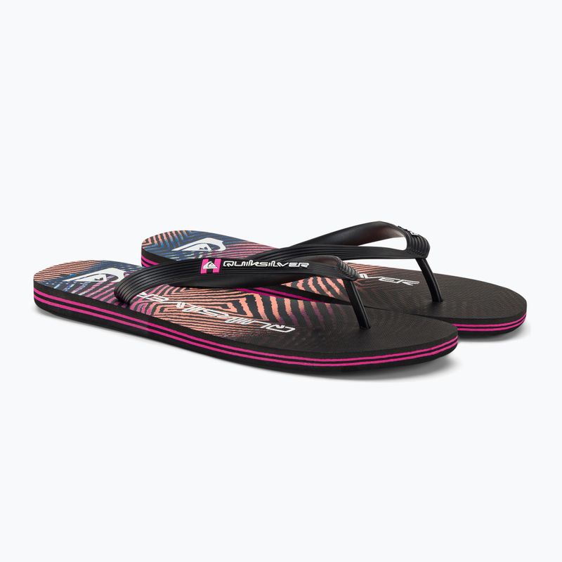 Infradito Quiksilver Molokai Wordblock uomo nero/nero/rosa 4