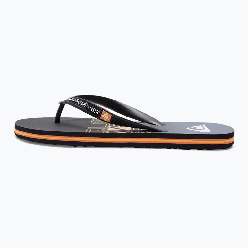 Infradito Quiksilver Molokai Wordblock uomo nero/nero/arancio 11