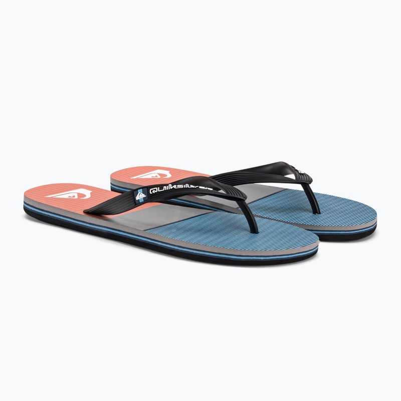 Infradito Quiksilver Molokai Tijuana blu/blu/arancio da uomo 4