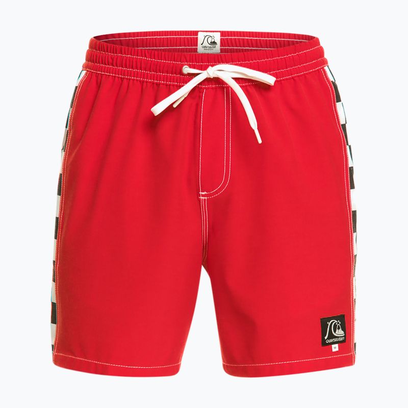 Pantaloncini da bagno Quiksilver Original Arch Volley 17" da uomo ad alto rischio rosso