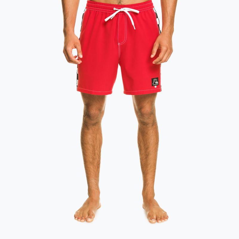 Pantaloncini da bagno Quiksilver Original Arch Volley 17" da uomo ad alto rischio rosso 2