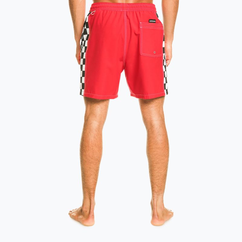 Pantaloncini da bagno Quiksilver Original Arch Volley 17" da uomo ad alto rischio rosso 3
