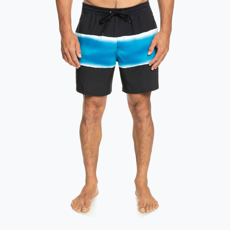 Pantaloncini da bagno Quiksilver Surfsilk Air-Brush Volley da uomo 17" nero 2