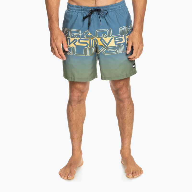 Pantaloncini da bagno Quiksilver Everyday Wordblock Volley 17" da uomo, bering sea 2