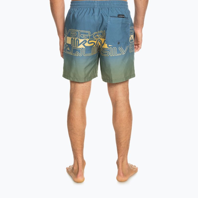 Pantaloncini da bagno Quiksilver Everyday Wordblock Volley 17" da uomo, bering sea 3