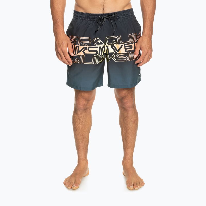 Pantaloncini da bagno Quiksilver Everyday Wordblock Volley 17" da uomo, nero 2