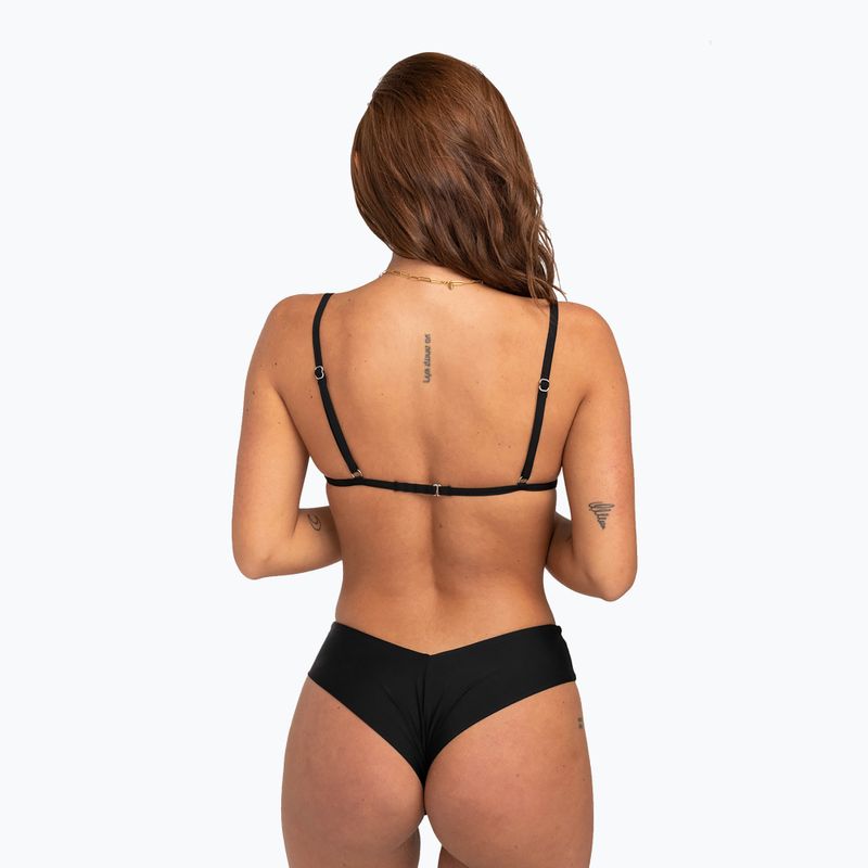 Billabong Sol Searcher Bralette top costume da bagno ciottoli neri 5