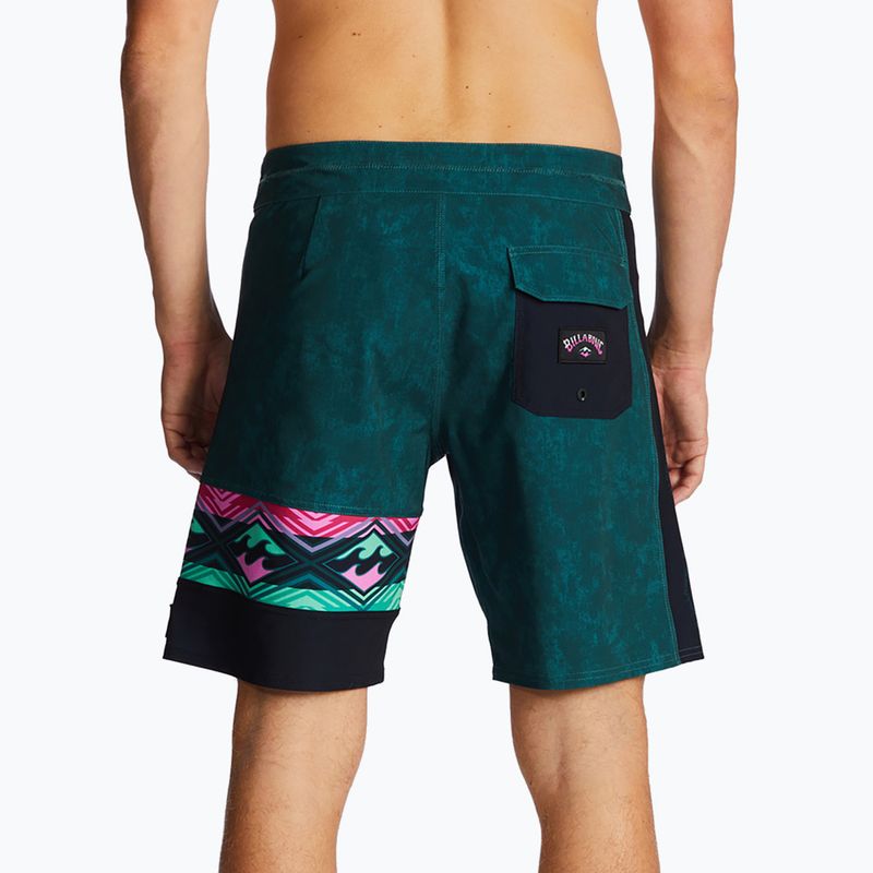 Pantaloncini da bagno Billabong Burleigh Pro forest da uomo 4
