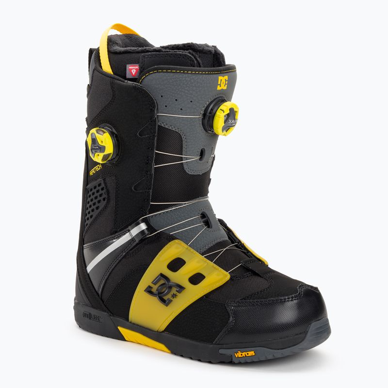 Scarponi da snowboard da uomo DC Phantom nero/giallo