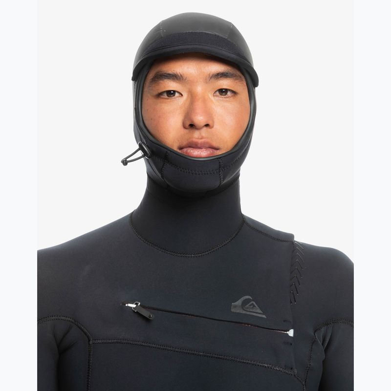Uomo Quiksilver Highline 5/4/3 Petto Zip Cappuccio Swim Foam Nero 4
