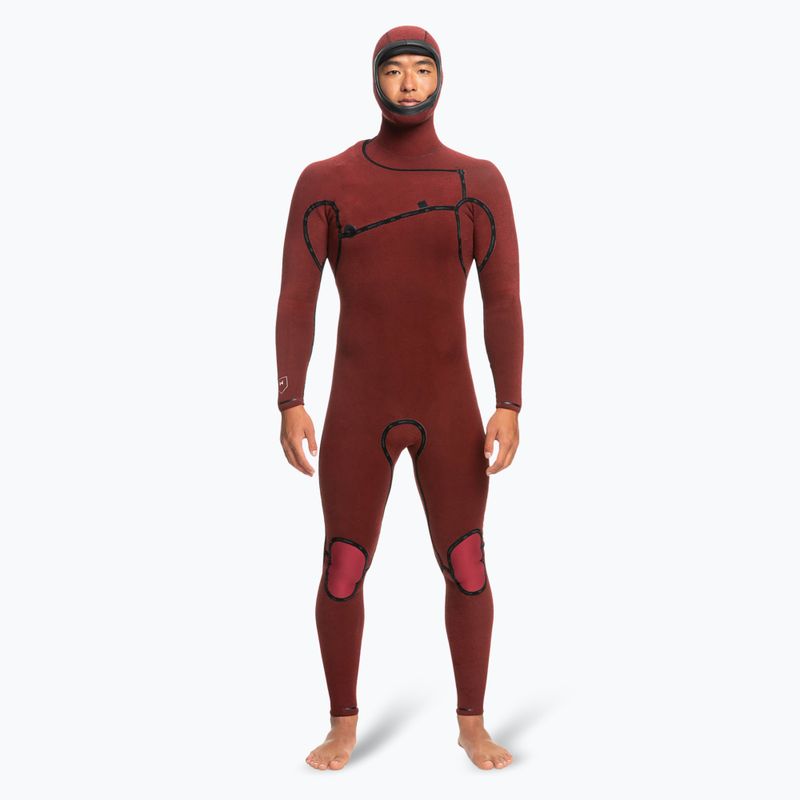 Uomo Quiksilver Highline 5/4/3 Petto Zip Cappuccio Swim Foam Nero 5