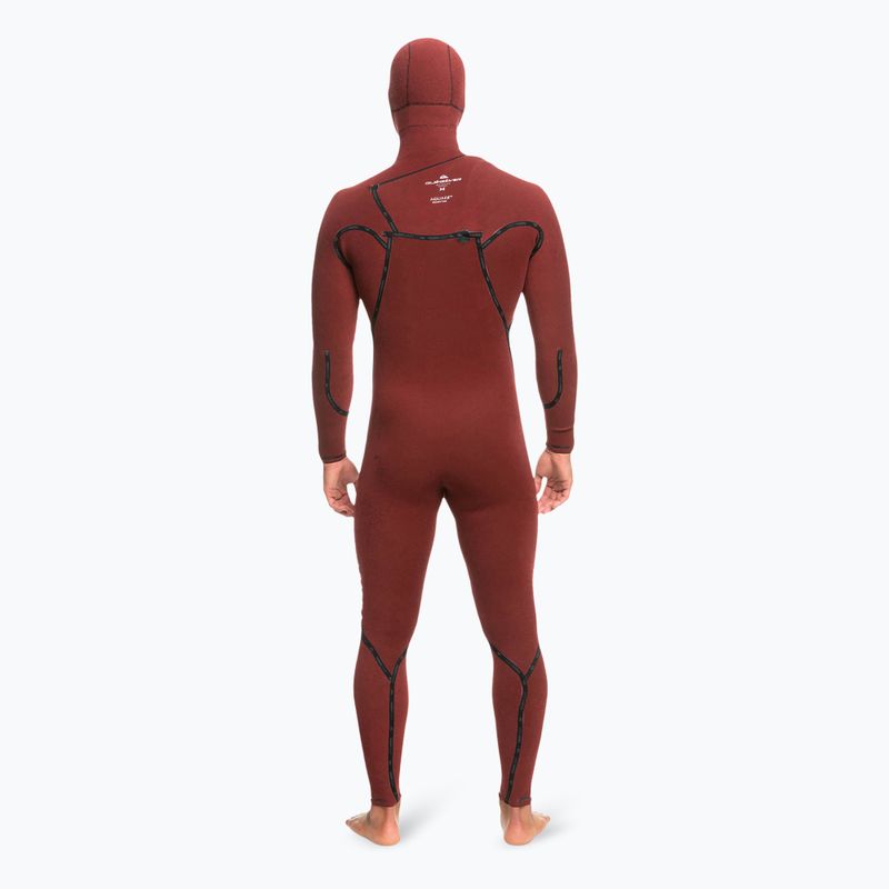 Uomo Quiksilver Highline 5/4/3 Petto Zip Cappuccio Swim Foam Nero 7