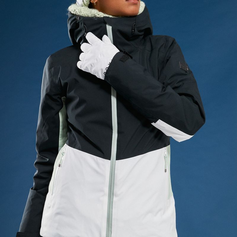 Giacca da snowboard da donna ROXY Peakside nero vero 10