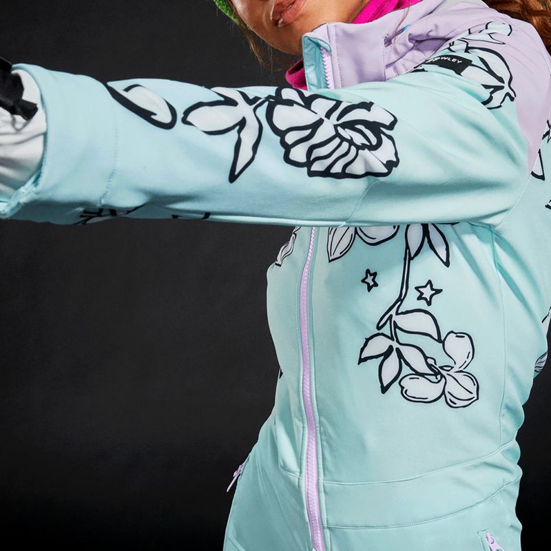 Tuta da sci donna ROXY X Rowley Ski fair aqua laurel floral 10