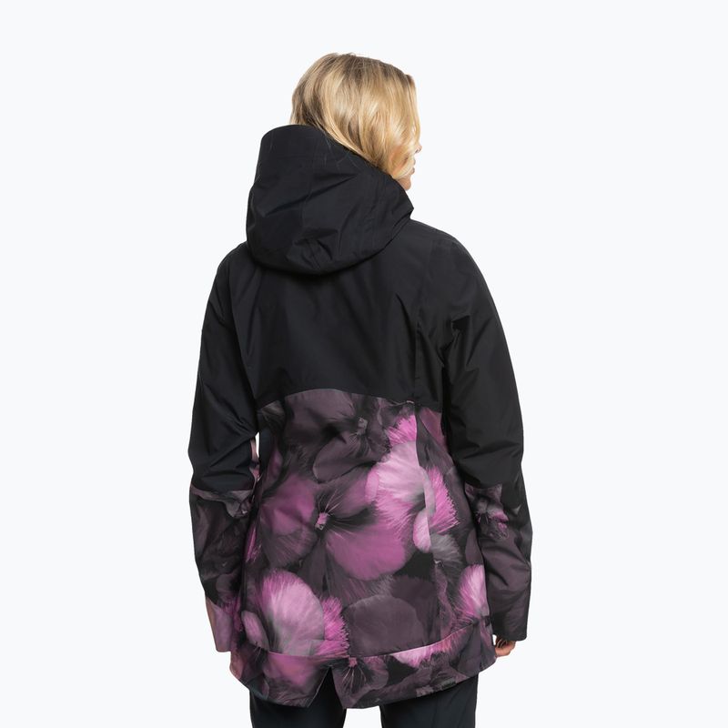 Giacca da snowboard donna ROXY Gore-Tex Glade Printed true black pansy pansy 2