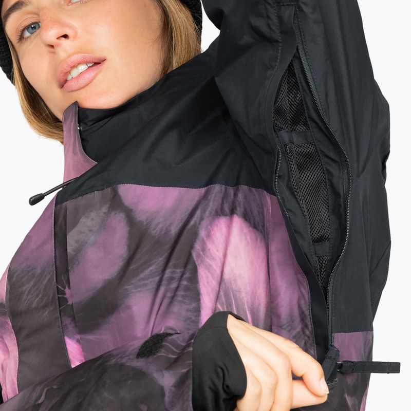 Giacca da snowboard donna ROXY Gore-Tex Glade Printed true black pansy pansy 3