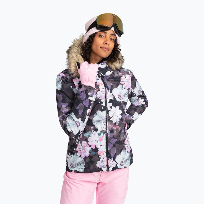 Giacca da snowboard donna ROXY Jet Ski true black blurry flower