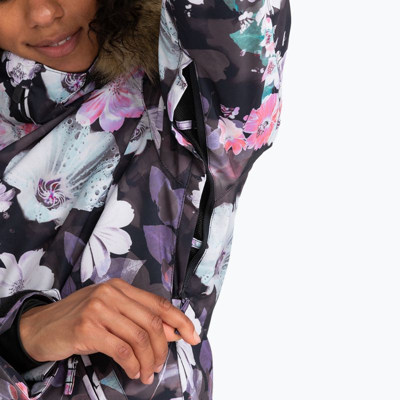 Giacca da snowboard donna ROXY Jet Ski true black blurry flower 5